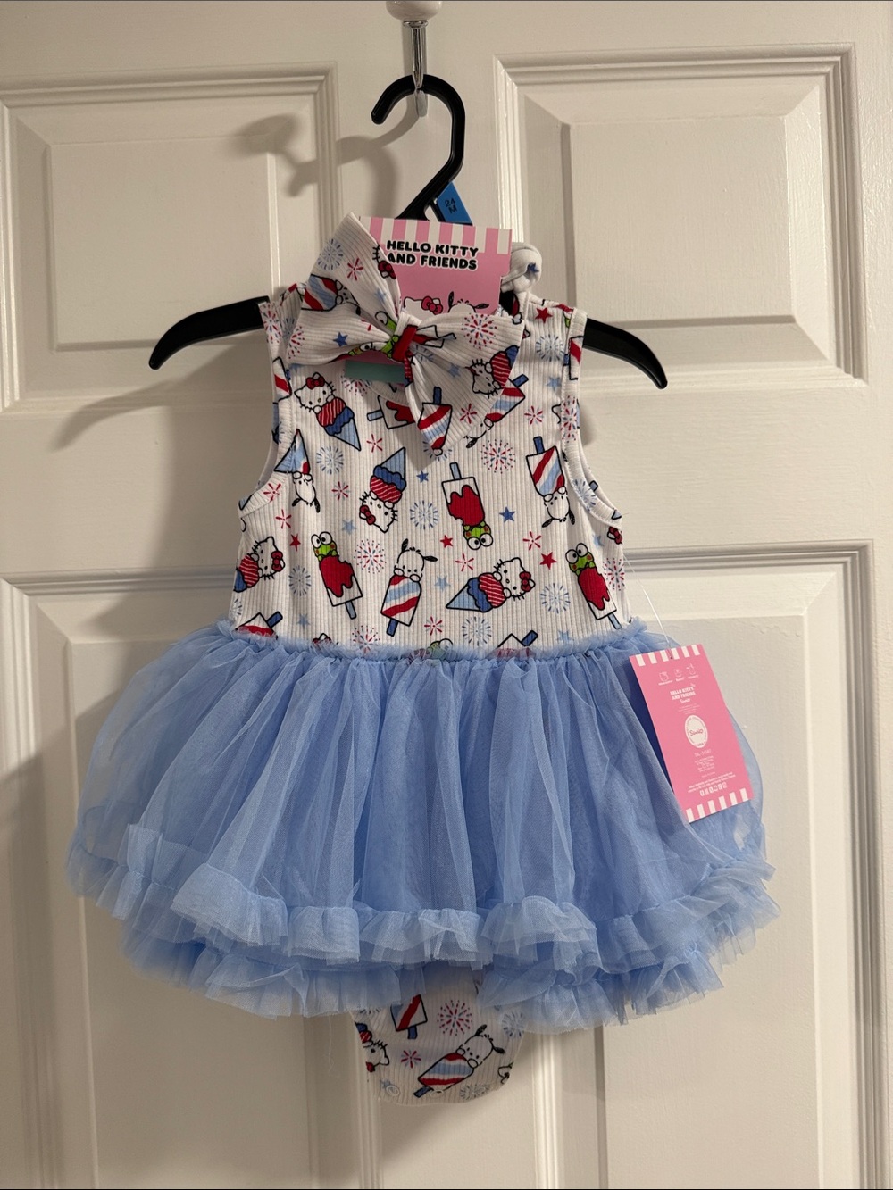 Sanrio Hello Kitty White & Light Blue Tutu One-Piece